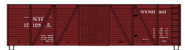 Accurail 7019 HO New Haven 40' Wood 6-Panel Outside-Braced Boxcar #171085