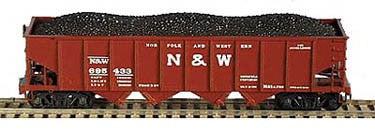 Bowser 40791 HO Norfolk & Western H21a 4-Bay Hopper #135521