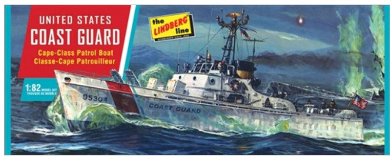 Lindberg 216 1:82 U.S. Coast Guard 95ft Cape-Class Patrol Boat Plastic Model Kit