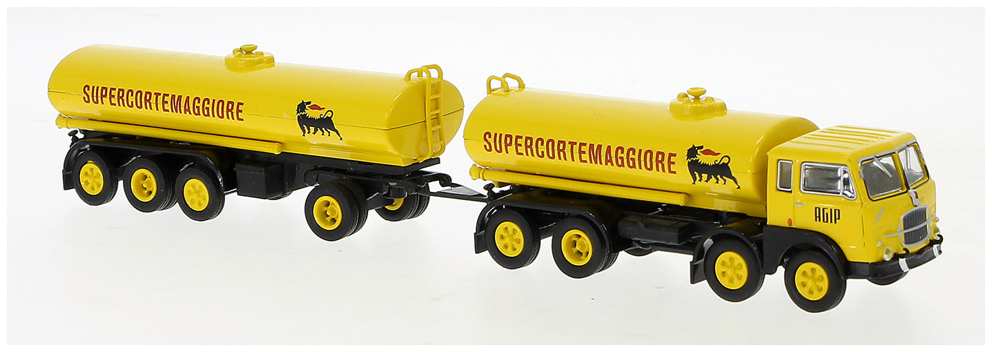 Brekina Automodelle 58452 HO 1960 Fiat 690 Agip Millepiedi Tanker Truck