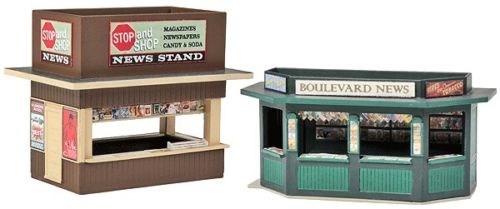 Walthers 933-3773 HO 2 City Sidewalk Newsstands Kit