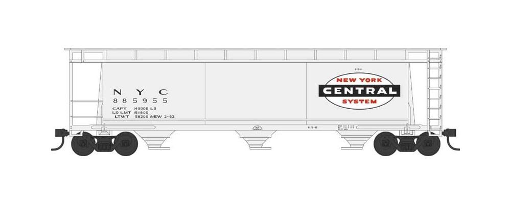 Bowser 38149 N New York Central Cylindrical Hopper #885955