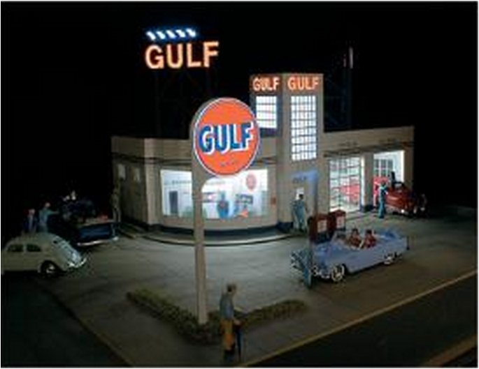 Miller Engineering 80931 HO Gulf Station Lighting Kit