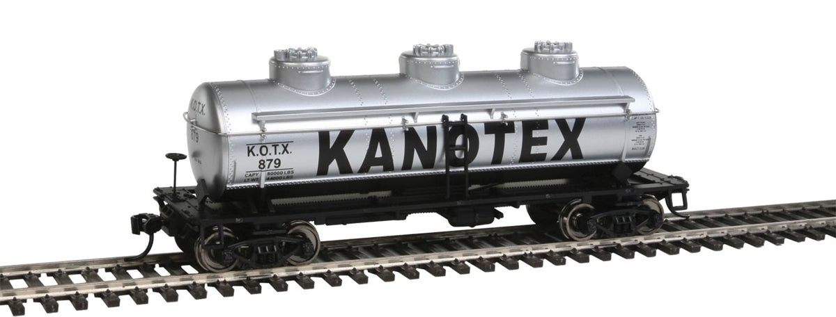 Walthers 910-1101 HO Scale Kanotex KONX 36' 3-Dome Tank Car #879