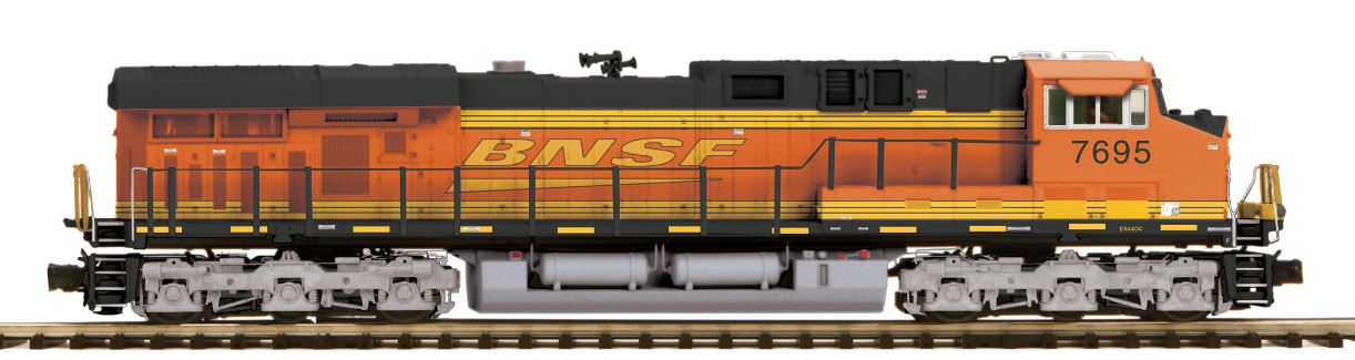 MTH 20-20510-1 BNSF ES44DC Diesel Engine with P-S 3.0 #7695 (Hi-Rail Wheels)