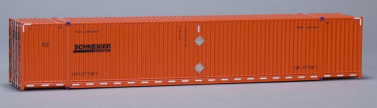 Scale Trains SXT10153 HO Schneider CIMC 53'' Dry Container Set #1 (Pac ...