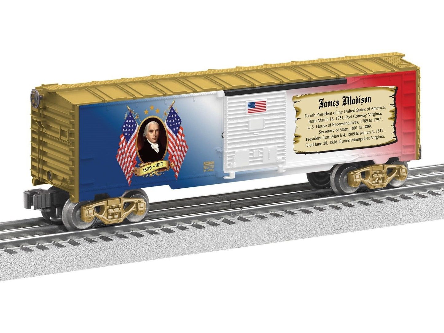 Lionel 6-82945 O James Madison USA Presidential Boxcar