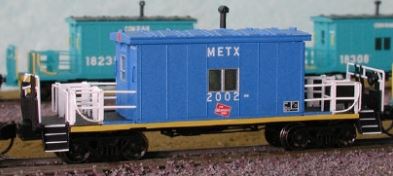 Bluford Shops 34170 HO Metra METX Steel Transfer Caboose with Short Roof #2002