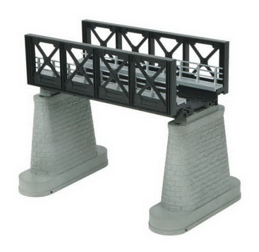 MTH 40-1051 O Scale Black Girder Bridge & 8" Bridge Piers