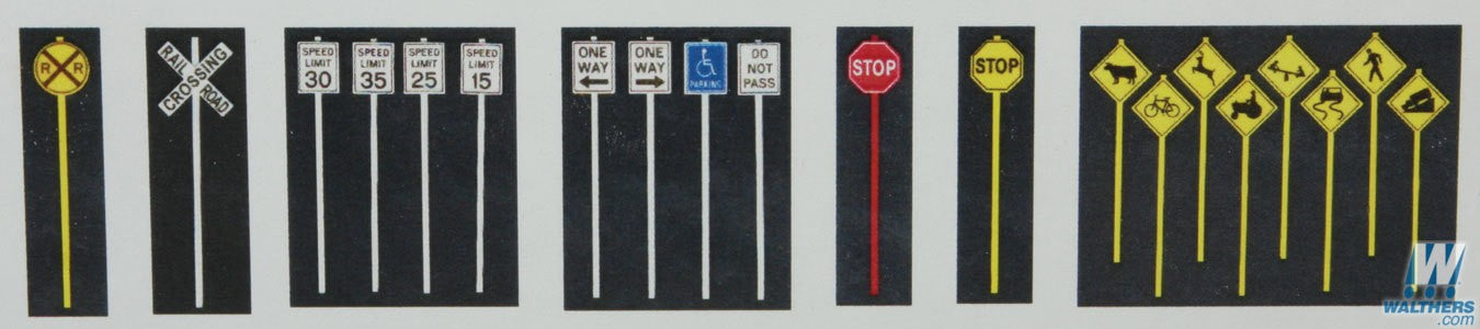 Tichy 2079 O Road Sign Assortment (Set of 128)