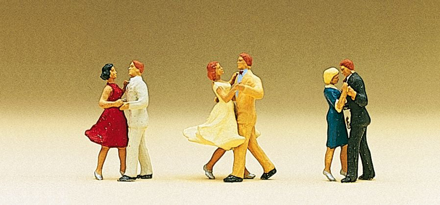 Preiser 10120 HO Dancing Couples Figures (Set of 6)