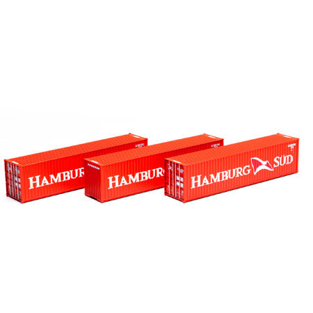 Athearn 29173 HO Hamburg Sud 40' Corrugated Container Ready To Roll (Set of 3)