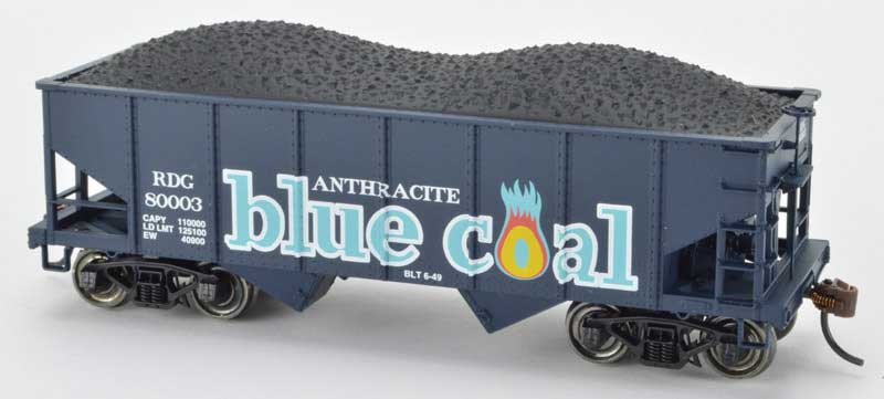 Bowser 60262 HO Blue Coal RDG (Fantasy) GLa 2-Bay Hopper Car Kit #80016