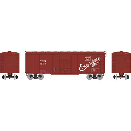 Athearn 73577 HO CB&Q/C&S 40' Superior Door Box Ready-To-Run #1797