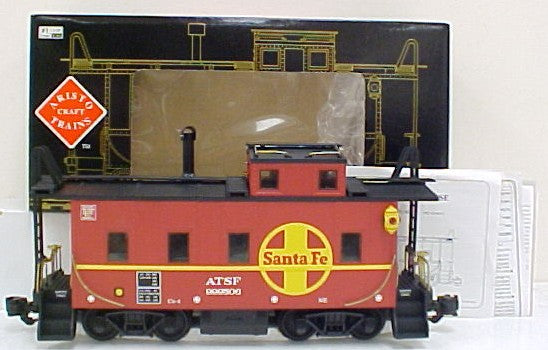 Aristo-Craft 42106 Santa Fe Long Steel Caboose (Metal Wheels)