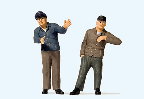 Preiser 63102 G Railroad Engineer & Fireman Figures (Set of 2)