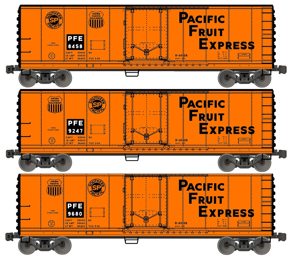 Accurail 8101 HO Pacific Fruit Express/Southern Pacific 40' Steel Reefer Kit