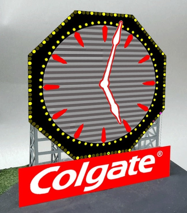 Miller Engineering 88-3251 O/HO Colgate Clock Animated Neon Sign Billboard Kit