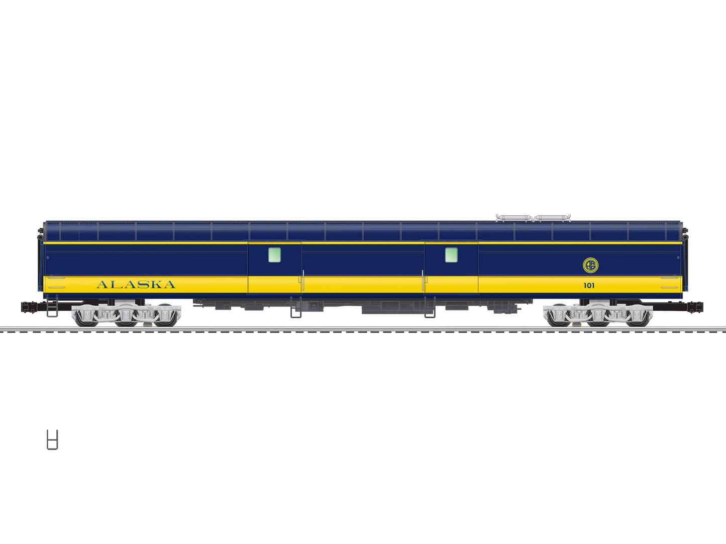 Lionel 2027130 O Gauge Alaska Railroad 21" Passenger Car 2 Pack