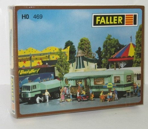 Faller 469 HO Fairground Carnival Trailer Vehicle Set Kit