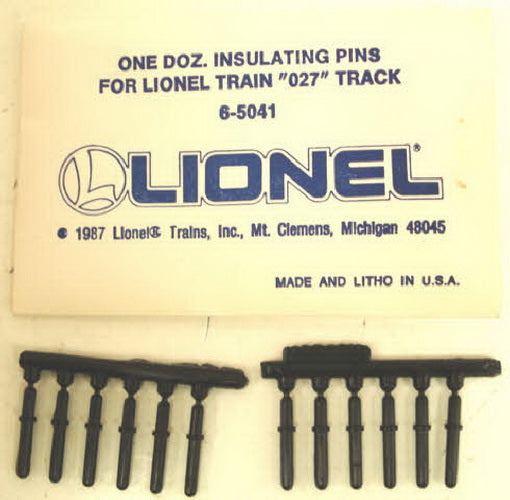 Lionel 6-65041 O-27 Track Insulator Plastic Pins (Pack of 12)