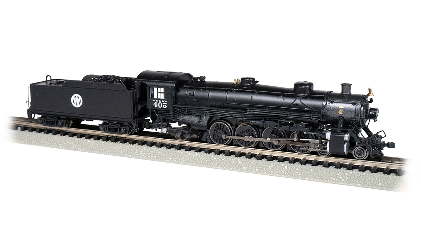 Bachmann 53455 N NYO&W 4-8-2 Light Mountain Steam Locomotive with Sound #405