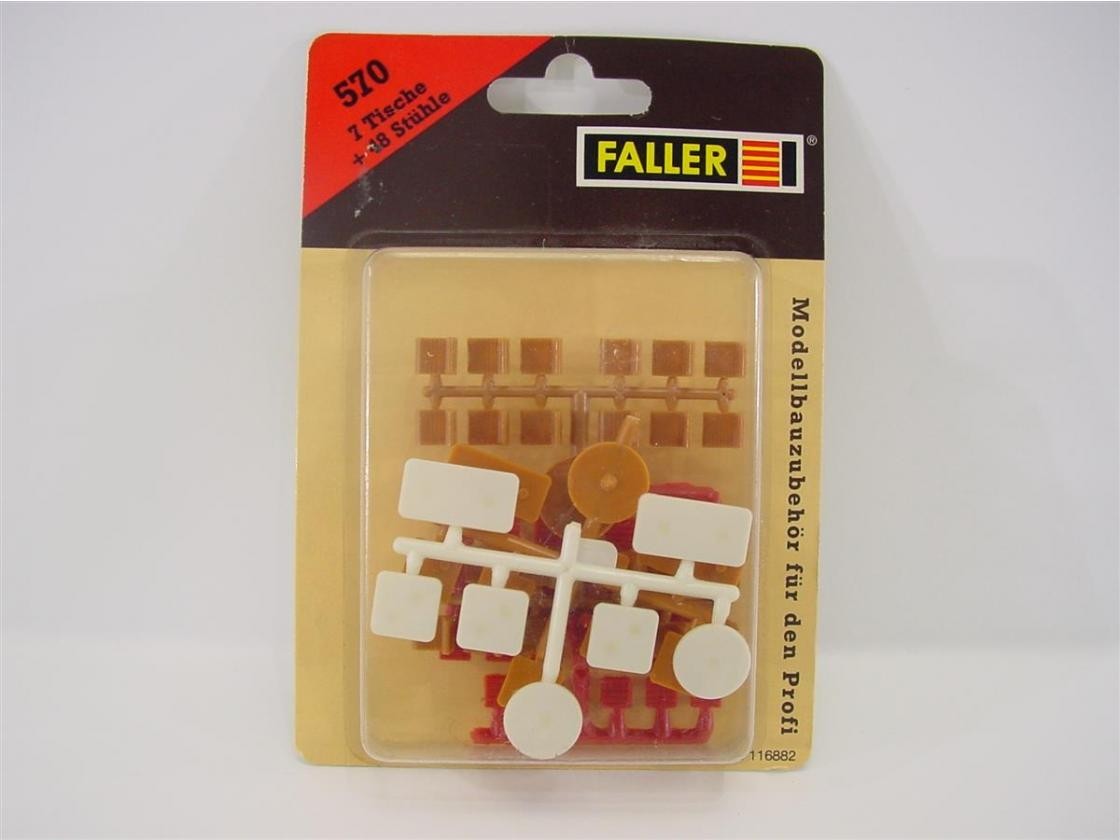 Faller 570 HO Scale Tables and Chairs