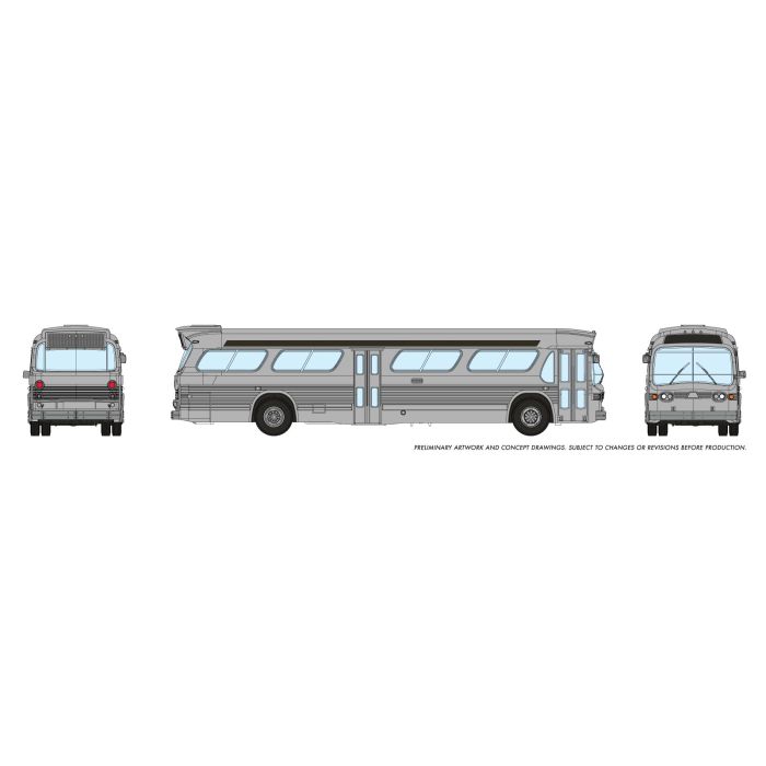 Rapido Trains 573099 N Generic Silver Fishbowl Bus