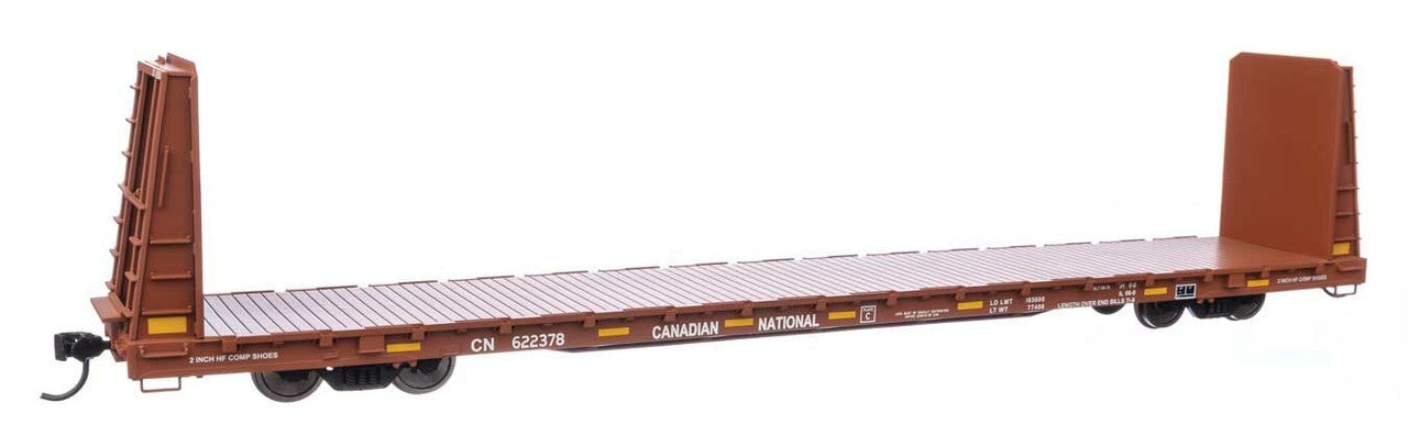 Walthers 910-50604 HO Canadian National 68' Bulkhead Flatcar #622378 - RTR