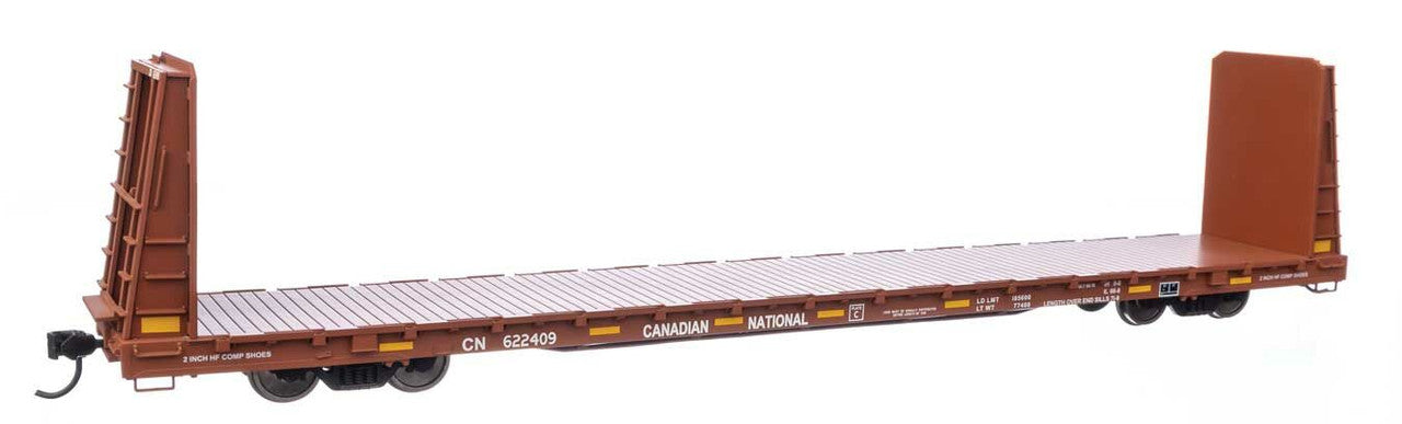 Walthers 910-50606 HO Canadian National 68' Bulkhead Flatcar #622409 ...