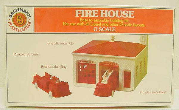 Bachmann 45956 O Plasticville Fire House Classic Building Kit