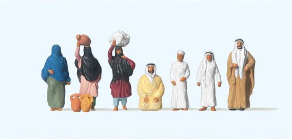 Preiser 74004 1:100 Arabian Figures (Set of 7)