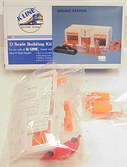 K-Line K4072 Service Station Kit w/Autos & Figures