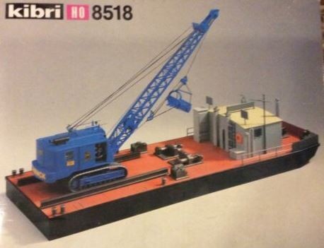 Kibri 8518 HO Barge With Crane Kit