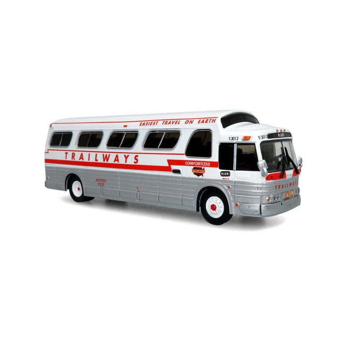 Iconic Replicas 87-0284 HO Trailways Miami 1966 GM PD4107 Buffalo Coach