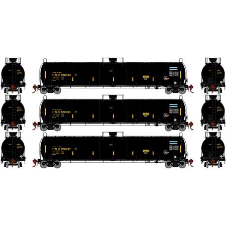 Athearn G25652 HO UTLX Early 33,900-Gallon LPG Tank Car #1 (Pack of 3)