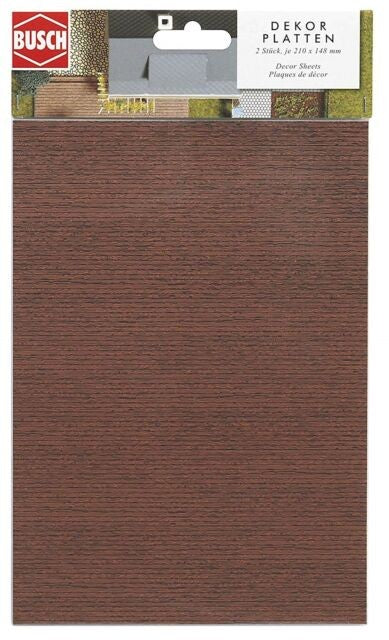 Busch 7039 5.9" x 1.4" Flexible Wood Planking Wall Sheets (Pack of 2)