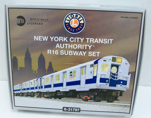 Lionel 6-31797 NYC Transit Authority R16 O Gauge Subway Train Set