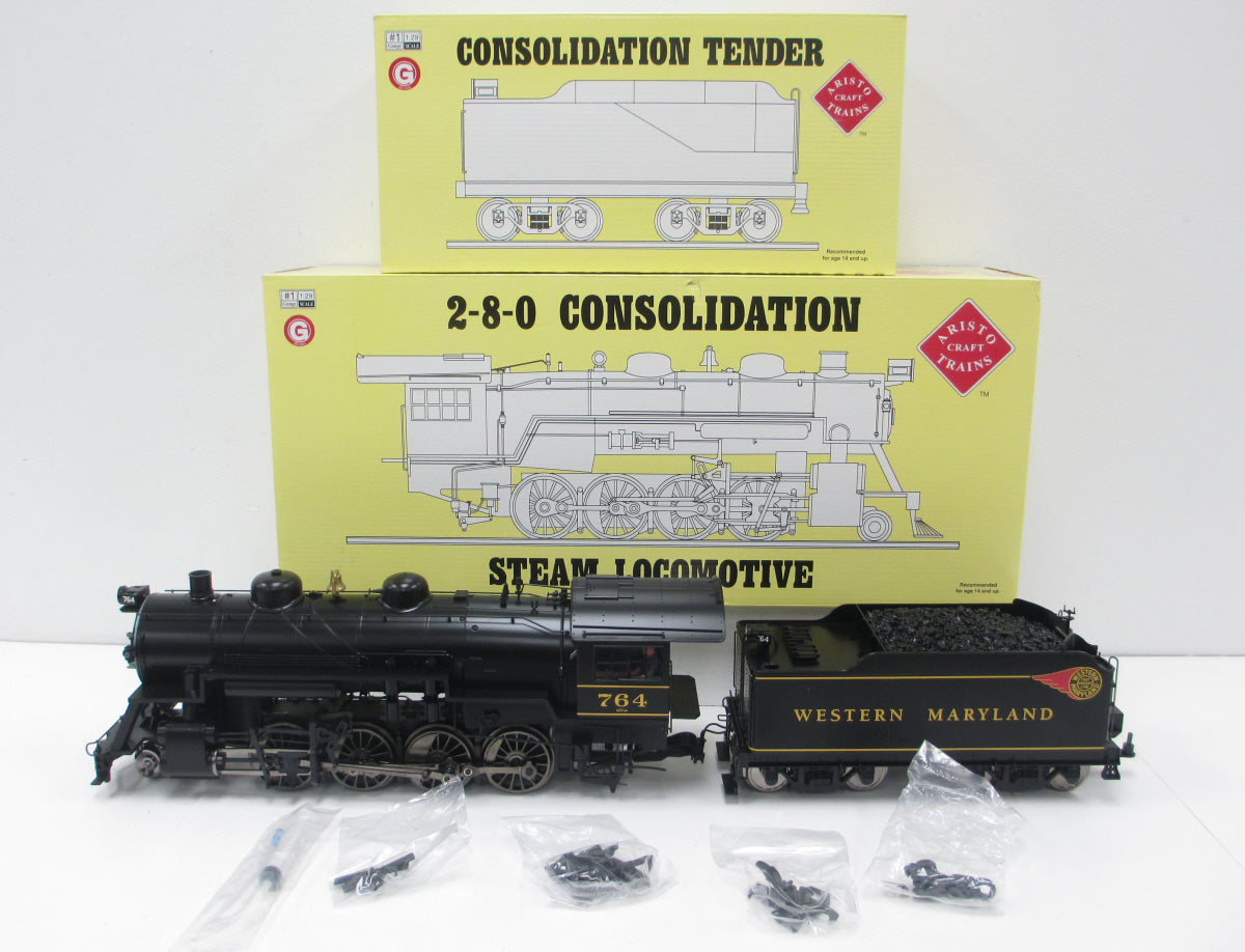 Aristo-Craft 20602 G Western Maryland Consolidation 2-8-0 Steam Locomotive