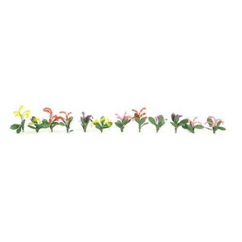 JTT Scenery Products 95508 O 3/4" Petunias, Red/Pink/Yellow/Purple (Pack of 40)