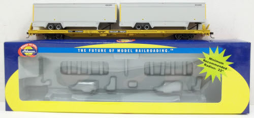 Athearn 93275 HO TTX Trailer Train 85' Flat Car W/2-40' 2-Trailers