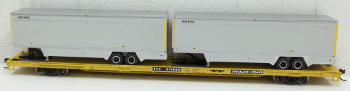 Athearn 93275 HO TTX Trailer Train 85' Flat Car W/2-40' 2-Trailers