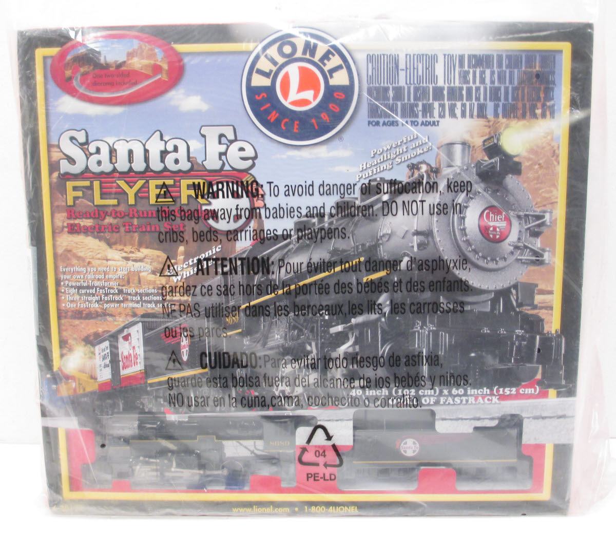 Lionel 6-30139 Santa Fe Flyer O Gauge Steam Freight Train Set