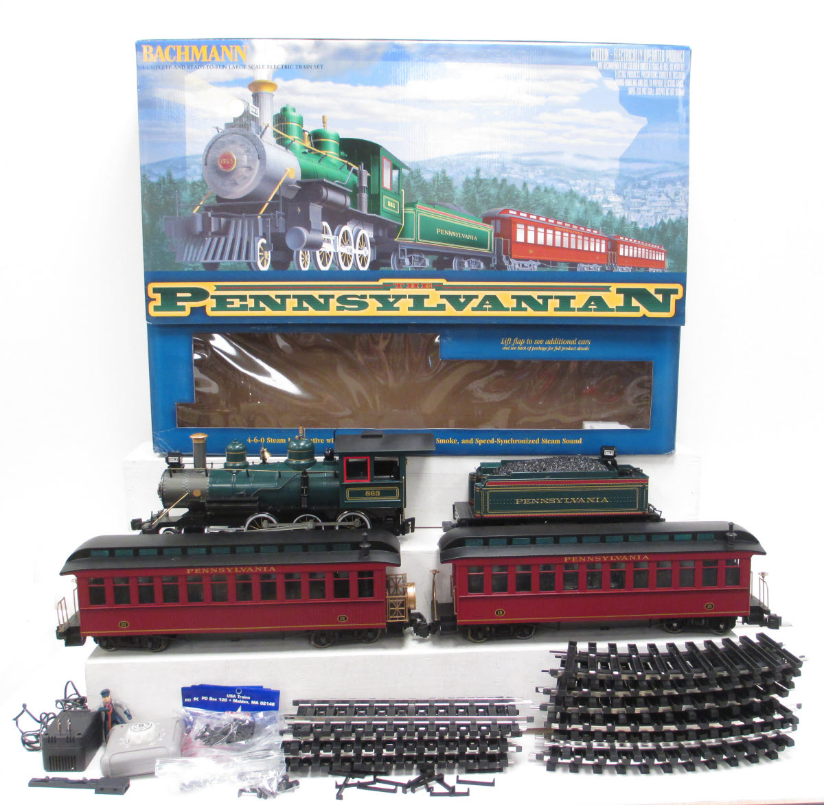 Bachmann 90082 G Gauge Pennsylvania Steam Starter Train Set #863