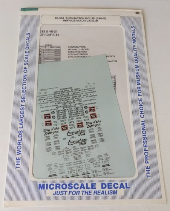 Microscale 60-537 N VMV Enterprises Leasing Locomotives GP-35 Decal Sheet