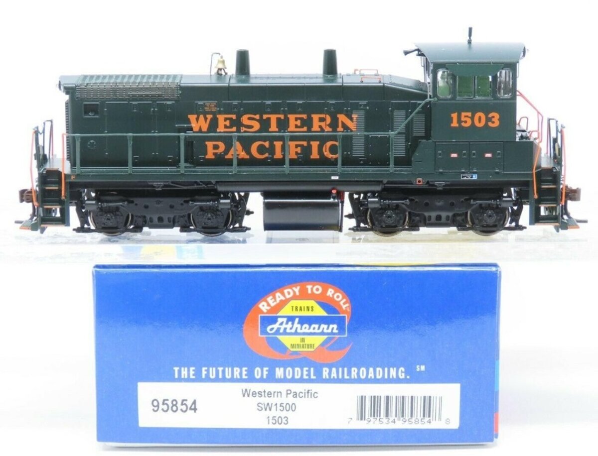 Athearn 95854 HO Western Pacific SW1500 Diesel Locomotive # 1503 RTR