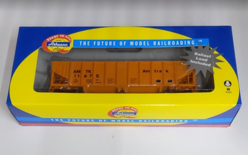 Athearn 76413 HO Amtrak RTR Outside Braced Ballast Hopper w/Load #11675