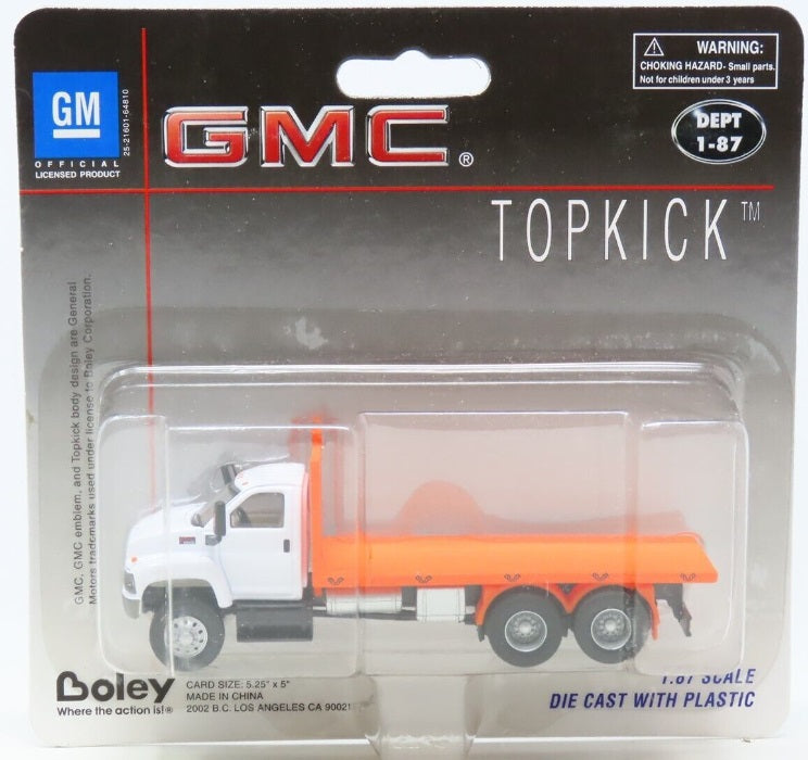 Boley 3004-79 1:87 White/Orange GMC Flatbed Truck