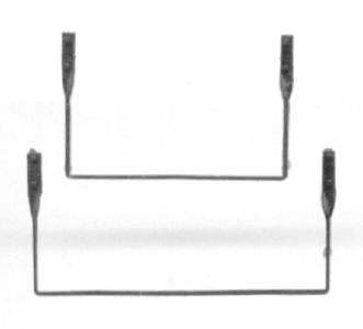 Grandt Line 3820 2/36" & 4/48" Baggage Car Stirrup Steps (Set of 6)