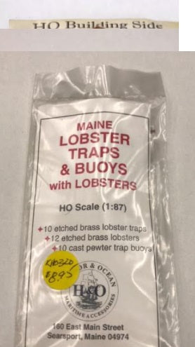 Harbor & Ocean HO Scale Maine Lobster Traps and Buoys with Lobsters Kit